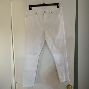 LOFT Women's Crisp White Skinny Jeans